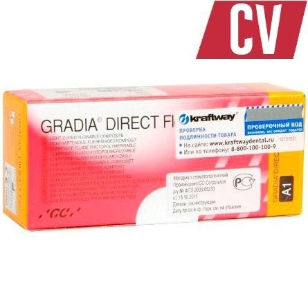 GС Gradia Direct Flo цвет CV (2 шприца х 1.5г), текучий светоотверждаемый композит 1231915051 - фото 436974