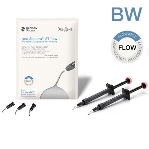 Neo Spectra ST FLOW оттенок BW шприц (1.8г.х2шт.), светоотверждаемый реставрационный материал, 1231915131, Dentsply Sirona 1231915131 - фото 437077