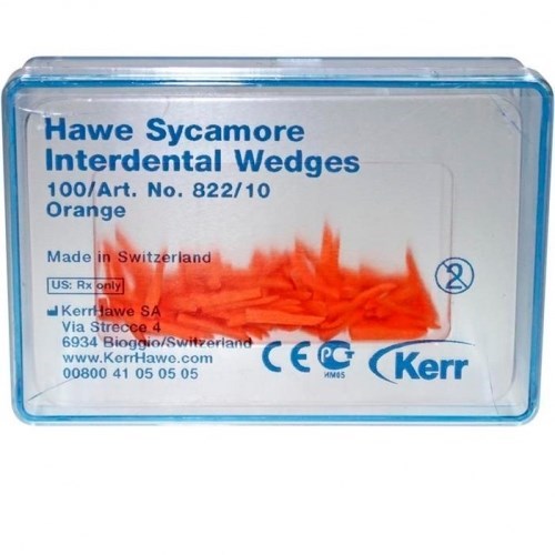 822/10 Клинья Sycamore Interdental деревянные оранжевые (100шт), Kerr Hawe 00000001512 - фото 437433