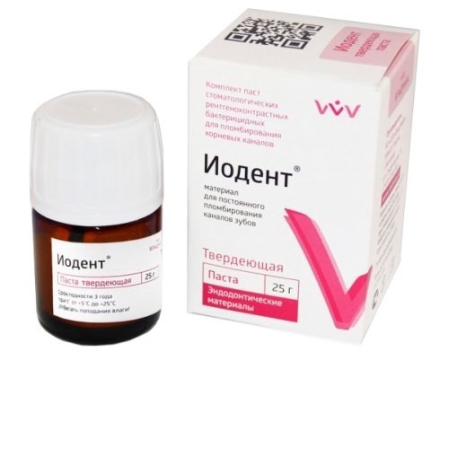 Иодент твердеющая паста 25г, ВладМива 0001915964 - фото 437611
