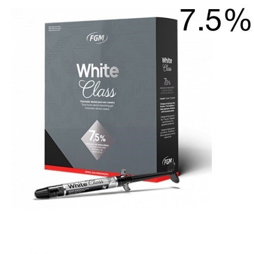 White Class 7,5% (4шпр.х3г, контейнер для хранения капп, косметичка)-домашнее дневное отбеливание на основе перекиси водорода, FGM 1231913848 - фото 438645