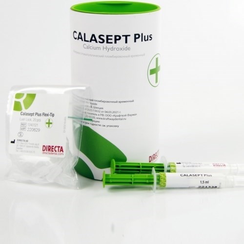 Calasept Plus Calcium Hydroxide (шпр. 4*1.5мл) канюли изогнутые CALASEPT Flexi-Tip 1231912842 - фото 438721