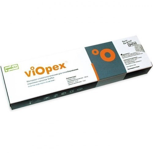 VioPex (1ш.х2,2 г,21 нас.)-паста для пломбирования каналов. Гидроксид кальция с Йодоформом, Spident 1231913825 - фото 438764