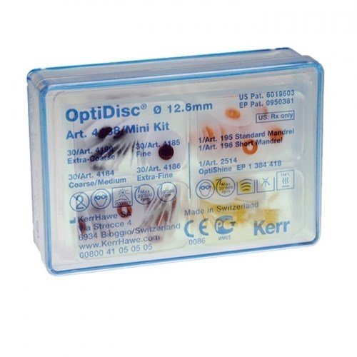 4188 OptiDisc Mini Kit - набор (4вида х 30шт.+1дискодержатель+1щетка Оклюбраш) d12,6мм, KERR 0001911940 - фото 438845