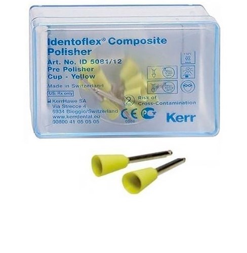 Резинки ID5081/12шт.- (желтая чашка) для предварительного шлифования, KERR 00000001519 - фото 439416