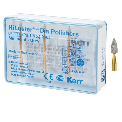Резинки для композитов HiLusterPlus Dia Polishers 2662 (форма острый кончик), KERR 0001914709 - фото 439432