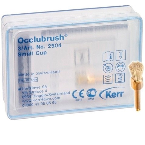 2504 Щетки полировочные Occlubrush чашка малая, 3шт. Kerr 1231913223 - фото 439515