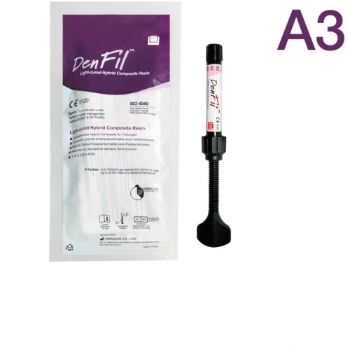 DenFil A3 шпр.4г-композитный светоотверждаемый материал, Vericom Co Ltd, DF104-RA33 0001913685 - фото 440229