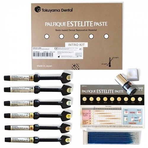 Palfique Estelite Paste Syringe Intro kit-6 шпр.х 3,8 г, адгезив Tokuyama Bond Force II 1 мл., палета для адгезива, микроаппликаторы 1231912470 - фото 440491
