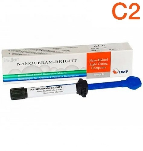 Nanoceram-Bright, С2, 1шпр*4г, универсальный наногибридный композит, DMP 1231915153 - фото 441163