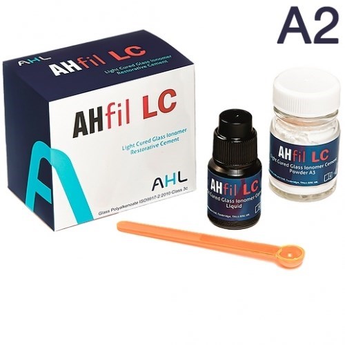 AHfil LC цв.А2 - Цемент светоотверждаемый стеклоиномерный для реставраций (15г пор., 6мл жид.) 1231912814 - фото 441947