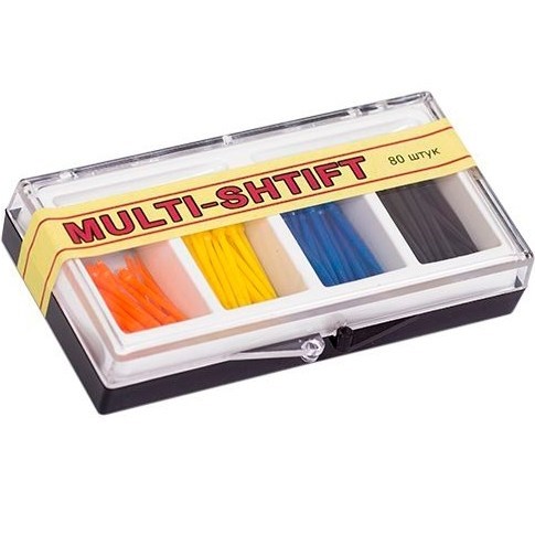 Беззольные штифты Multi-Shtift ассорти 4-видов (4х20шт.), РуДент 0001912133 - фото 442085