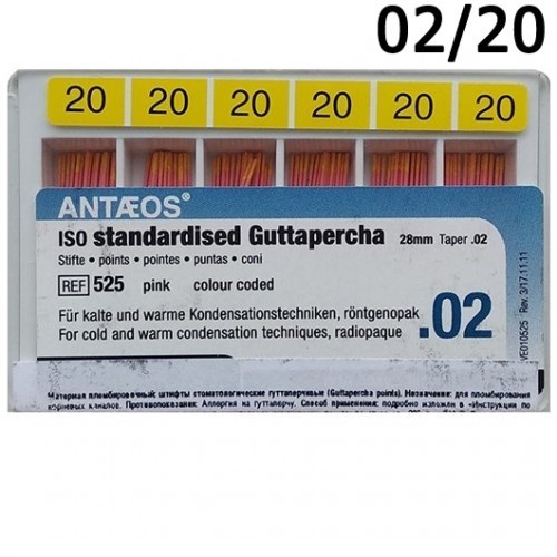 Guttapercha 02 №20 (L:28) 120 шт., VDW 0001911481 - фото 442529