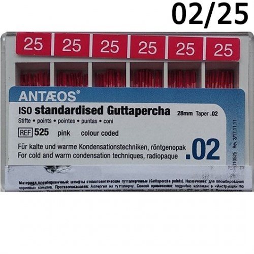Guttapercha 02 №25 (L:28) 120 шт., VDW 0001911482 - фото 442532