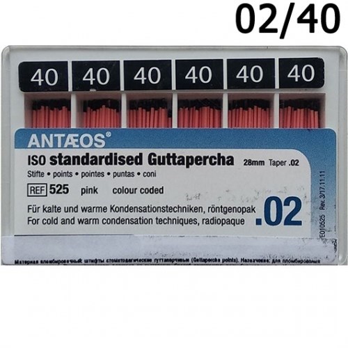 Guttapercha 02 №40 (L:28) 120 шт., VDW 0001912901 - фото 442541