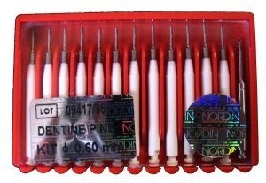 Штифты титановые парапульпарные 0,75мм 12 шт.+ 1 раз. H.Nordin (Швейцария) 00000910003 - фото 443123
