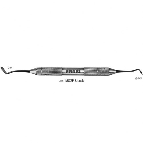 Гладилка FABRI 1502F Black штопфер-конус средняя двусторонняя (d0,9-3,0) для композитов с черным покрытием и толстой ручкой 10мм 0001916152 - фото 443989