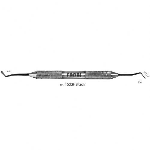 Гладилка FABRI 1503F Black малая двусторонняя для композитов с черным покрытием и толстой ручкой 1231911445 - фото 443995