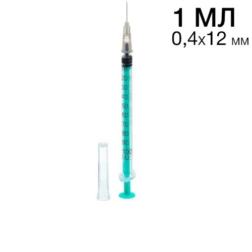 Шприц одноразовый 3х-комп 1 мл SITEKMED (ZIBO) 0,4х12 мм 0001914273 - фото 444657