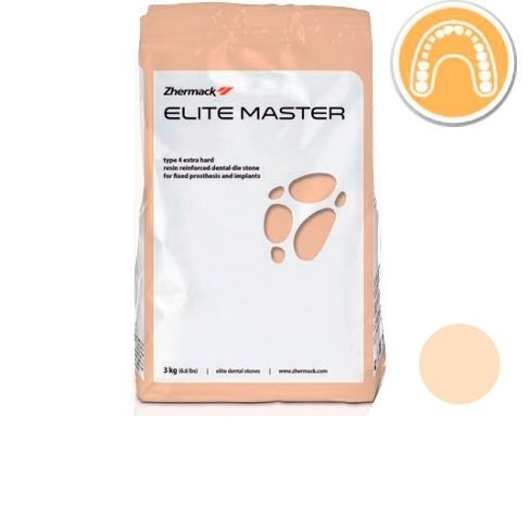 Elite Master 3 кг - сверхпрочный гипс IV класса , укрепленный пластмассой (пустынный песок), С410402, Zhermack 0001912654 - фото 445941