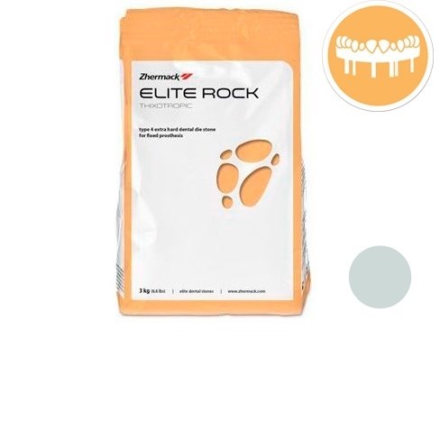 Elite rock Silver Grey - супергипс IV класса (3кг), С410010, Zhermack 0001911266 - фото 445963