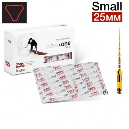 WaveOne Gold Small 25мм (3 шт.) - реципрокный инструмент эндодонтический в блистерах 0001914331 - фото 448259