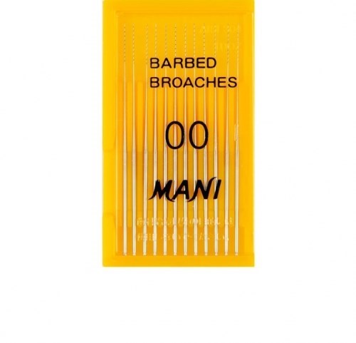Barbed Broaches (Mani), ISO-00, 52 мм (12 шт.) - пульпоэкстракторы ручные 0001911375 - фото 448399