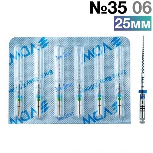FlexMaster Тейпер NiTi №35 06 L25, VDW 1231915568 - фото 448560