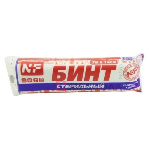 Бинт медицинский стерильный 7х14(36) ГОСТ (НФ-00001301) 1231913862 - фото 449204
