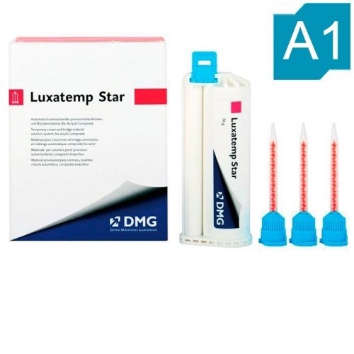 Luxatemp Star Automix A1 (1 картридж 50мл (76г)+15 насадок), самополимеризующийся композит 110906, DMG 1231914492 - фото 449870