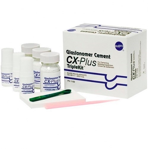 CX-PLUS TripleKit (3 пор.х35г, жидкость 3х17мл)-стеклоиономерный цемент для фиксации, SHOFU 1231913558 - фото 450691