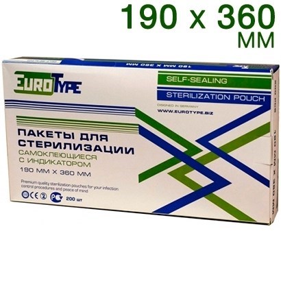 Пакеты для стерилизации EuroТуре 190 х 360 мм (200шт.) 0001916082 - фото 452061