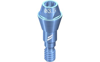 Прямой абатмент для винтовой фиксации, со штифтом, 0°, NC, диаметр 3.5 мм, высота десны 1.5 мм 022.0124S - фото 453146