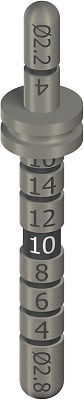 Глубиномер с индикатором расстояния Ø 2,2/2,8 мм, L 27 мм, Ti 046.455 - фото 453748