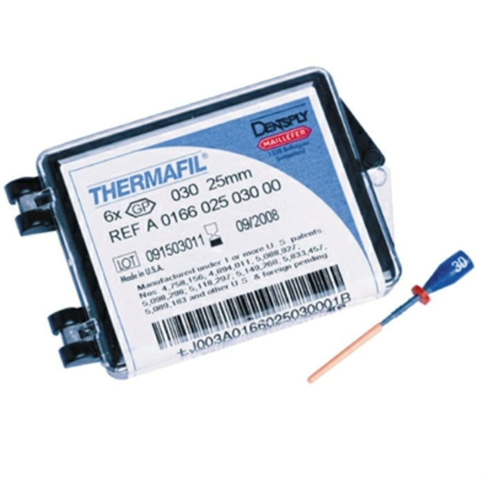 Dentsply Thermafil-обтураторы гуттаперчевые 25 мм, ISO30, 6 шт. A016602503012 - фото 456998