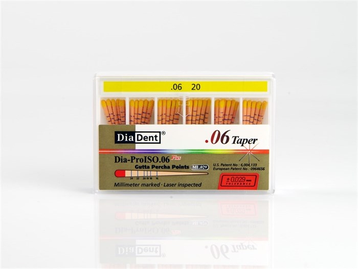 DiaDent Group International Штифты гуттаперчевые 06 №20, с миллиметровой маркировкой , 60 шт. (DiaDent) 0390095Dm.20. - фото 457572
