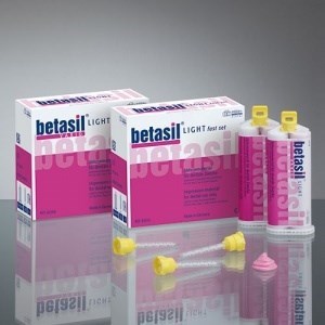 Слепочная масса А-силиконовая Betasil light fast set - корригирующий слой высокой текучести быстрого затвердевания 2Х50 мл 82510 - фото 457815