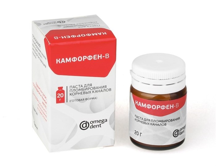 Омега-Дент Камфорфен В - паста для каналов, 20 г. 11-01-07000 - фото 457938