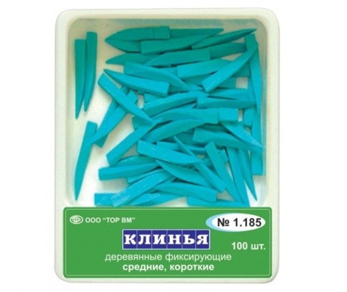 Клинья фиксирующие, деревянные "ТОР ВМ"1.185 Клинья фиксирующие, деревянные, голубые, ТОР ВМ (Россия) 1.185 - фото 458545