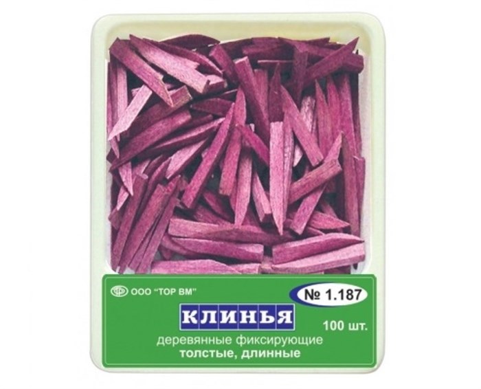 Клинья фиксирующие, деревянные "ТОР ВМ"1.187 Клинья фиксирующие, деревянные, фиолетовые, ТОР ВМ (Россия) 1.187 - фото 458585