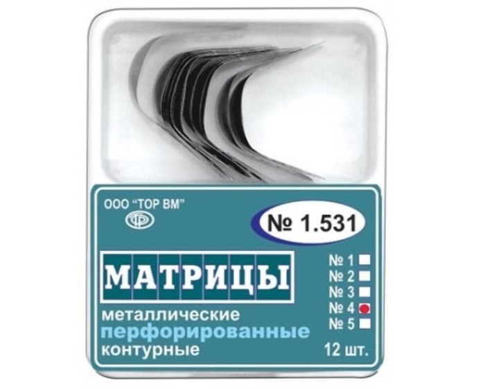 Матрицы металлические, контурные, перфорированные, большие, с выступом "ТОР ВМ"Матрицы металлические, контурные, перфорированные, большие с выступом, 1.531(4), ТОР ВМ (Россия) 1.531(4) - фото 458696