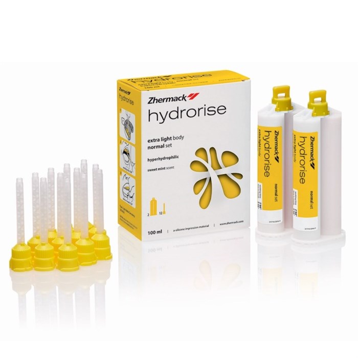 Слепочная масса А-силиконовая Hydrorise Extra Light Normal Set гипергидросовместимый А-силикон очень низкой вязкости, 2 x 50 мл. C207002 - фото 459457