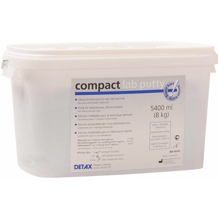 Слепочная масса С-силиконовая  Compact lab putty( база)  для использования в зуботехнической лаборатории , 8 кг 02410 - фото 459732