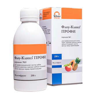 Флоу-Клинз Профи (250 г) Мультифрукт. Для профилактической очистки эмали зубов методом пескоструйной обработки 011-01-250.2 - фото 459870