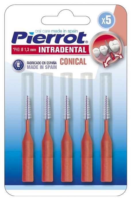 Ершики межзубные Pierrot Conical Interdental (1.3 мм) уп. 5 шт. 8411732105024 - фото 459945