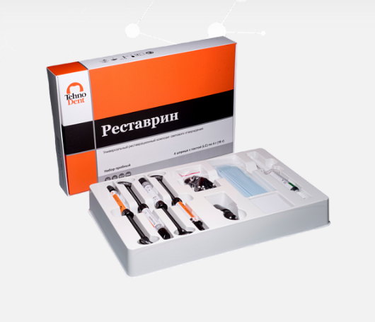 Реставрин набор пробный (4 шприца) Композитная паста: А2, А3, А3.5, В2, С2, ОА2, адгезив, гель для травления. 020.12 - фото 460290