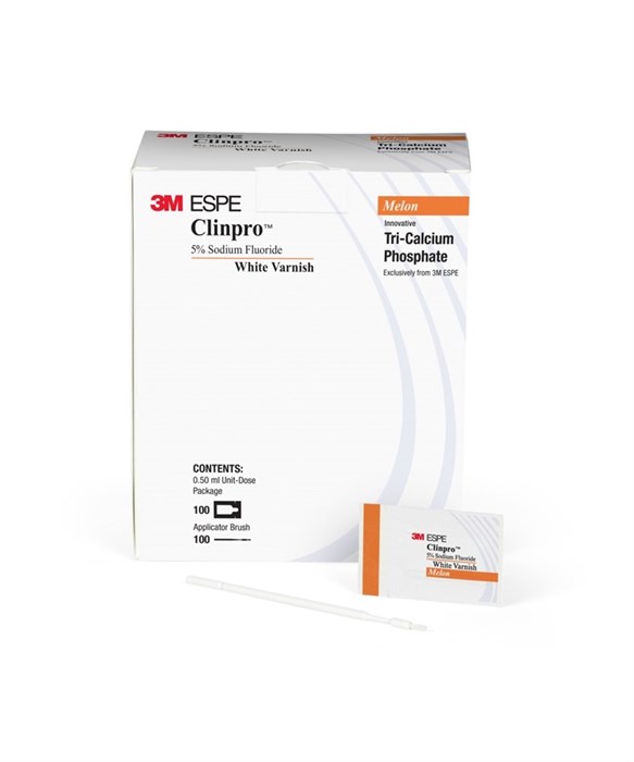 Clinpro™ White Varnish, дыня, 100 шт (12250L) – фторсодержащее покрытие с трикальцийфосфатом 7010388154/12250 - фото 460370