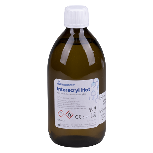 Жидкость для пластмассы по изготовлению бюгельных протезов INTERACRYL HOT, горячей полимеризации. Упаковка 500мл., арт: 1506 1506 - фото 460784