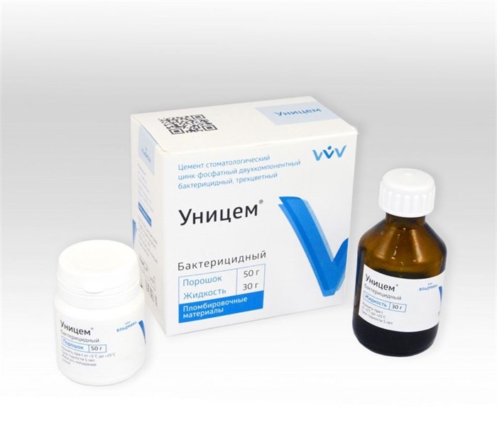 Цемент-Уницем Бактерицидный, 50 г порошок+30 г жидкость (ВладМиВа) 00000000133 - фото 461029