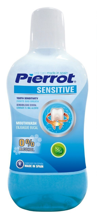Ополаскиватель для полости рта Pierrot Sensitive Mouthwash мятный при повышенной чувствительности зубов, 500 мл. 8411732107219 - фото 461690